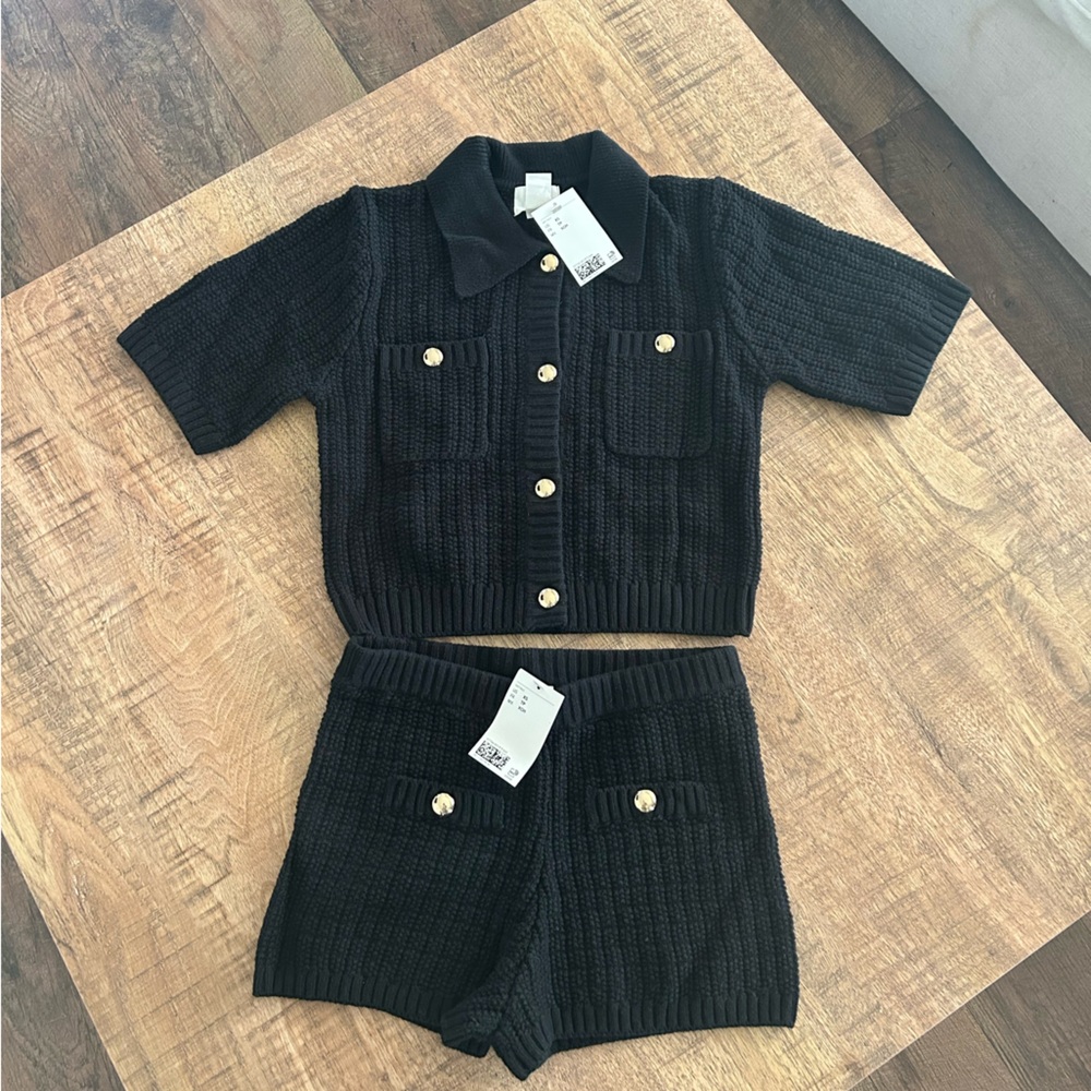 H&M Black Knit Set